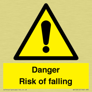 Danger Risk of falling